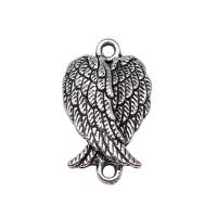 Zinc Alloy Charm Connector, Wing Shape, plated, vintage & DIY & 1/1 loop 