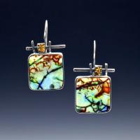 Lampwork Drop Earring, Zinc Alloy, with Lampwork, antique silver color plated, vintage & for woman 