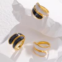 Esmalte de acero inoxidable anillo de dedo, acero inoxidable 304, chapado, Joyería & para mujer, más colores para la opción, Vendido por UD