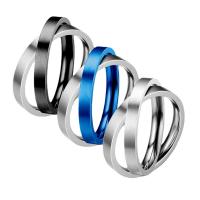 Titanium Steel Finger Ring, fashion jewelry & Unisex 3mm 