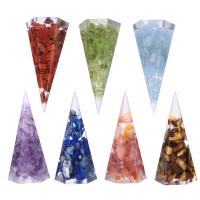 Gemstone Decoration, Natural Gravel, with Resin, 7 pieces 