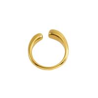 Stainless Steel Finger Ring, 304 Stainless Steel, 18K gold plated, fashion jewelry & adjustable & for woman, 23mm, US Ring 