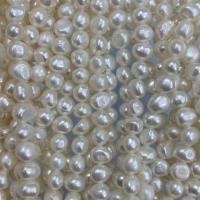 Baroque Cultured Freshwater Pearl Beads, DIY, white, 7-8mm Approx 15 Inch 