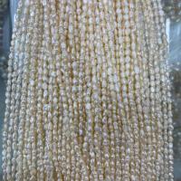 Baroque Cultured Freshwater Pearl Beads, DIY, white, 3-4mm Approx 15 Inch 