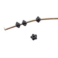 Zinc Alloy Flower Beads, gun black plated, vintage & DIY 