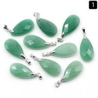 Gemstone Jewelry Pendant, Natural Stone, Teardrop, polished & Unisex & faceted 