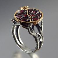 Gemstone Zinc Alloy Finger Ring, with Garnet, plated, fashion jewelry & for woman 