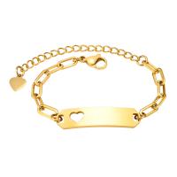 Stainless Steel Chain Bracelets, 304 Stainless Steel, with 1.97inch extender chain, Vacuum Ion Plating, fashion jewelry & for children Approx 4.72 Inch 