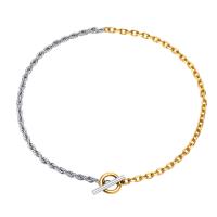 Stainless Steel Jewelry Necklace, 304 Stainless Steel, Vacuum Ion Plating, fashion jewelry & for woman, 5mm,4.8mm Approx 17.32 Inch 