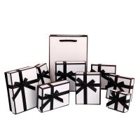 Jewelry Gift Box, Paper & with ribbon bowknot decoration 