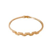 Cubic Zirconia Micro Pave Brass Bracelet, real gold plated, micro pave cubic zirconia & for woman, 65mm 