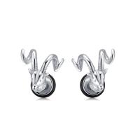 Stainless Steel Stud Earring, 304 Stainless Steel, Sheep, fashion jewelry & Unisex 11mm 