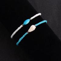 Fashion Jewelry Anklet, Seedbead, handmade, 2 pieces & for woman, mixed colors Approx 7.87 Inch 