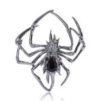 Rhinestone Zinc Alloy Brooch, Spider, plated, for woman & with rhinestone 