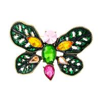 Rhinestone Zinc Alloy Brooch, Butterfly, fashion jewelry & for woman & with rhinestone 
