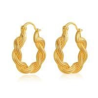 Messing Tropfen Ohrring, 18K vergoldet, Modeschmuck & für Frau, goldfarben, 27x5.5mm, verkauft von Paar