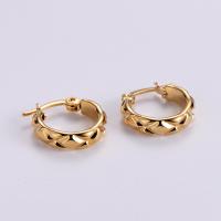 Stainless Steel Leverback Earring, 316L Stainless Steel, 18K gold plated, fashion jewelry & for woman, golden, 15mm 