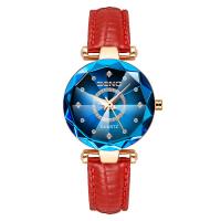 Women Wrist Watch, Zinc Alloy, with PU Leather & Glass & 304 Stainless Steel, Round, plated, Life water resistant & for woman & with rhinestone 195mm 