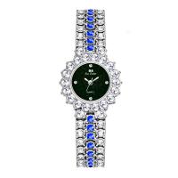 Women Wrist Watch, Zinc Alloy, with Glass, Singaporean movement, Round, plated, Life water resistant & for woman & with rhinestone 25mm Approx 20 cm 
