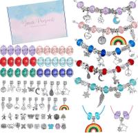 Children DIY String Beads Set, Zinc Alloy, plated, for children & enamel Approx 6.3 Inch, Approx  19 Inch 