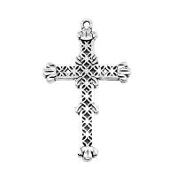 Цинкового сплава крест подвески, цинковый сплав, Kресты, плакированный цветом под старое серебро, Винтаж & DIY продается PC