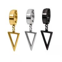 Stainless Steel Drop Earring, 304 Stainless Steel, Triangle, Vacuum Ion Plating, fashion jewelry & for woman 