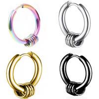 Stainless Steel Huggie Hoop Earring, 304 Stainless Steel, Vacuum Ion Plating, fashion jewelry & Unisex 