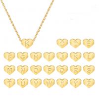 Stainless Steel Jewelry Necklace, 316L Stainless Steel, with 2inch extender chain, Heart, real gold plated, fashion jewelry & with letter pattern & for woman Approx 16 Inch 