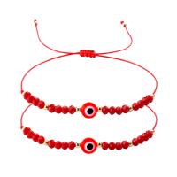 Evil Eye Jewelry Bracelet, Resin, with Polyester Cord & Crystal, Bohemian style & Unisex Approx 4-11 Inch 