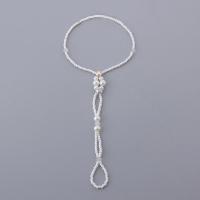 Fashion Toe Anklet, Plastic Pearl, fashion jewelry & for woman, white, Inner Approx 80mm 