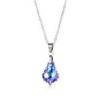 Crystal Necklace, 304 Stainless Steel, with Crystal, with 1.97inch extender chain, polished, fashion jewelry & for woman Approx 15.75 Inch 