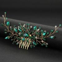Bridal Decorative Hair Comb, Zinc Alloy, with Crystal, fashion jewelry & for woman 