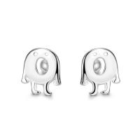 Sterling Silver Stud Earring, Argent sterling 925, fantôme, Style coréen & pour femme & creux, argent Vendu par paire