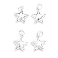 Sterling Silver Star Pendants, 925 Sterling Silver, DIY Approx 6mm 