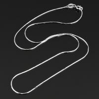 Серебряное ожерелье цепи, 925 пробы, различной длины для выбора & разный размер для выбора & змея цепи, Приблизительно 10ПК/Лот, продается Лот