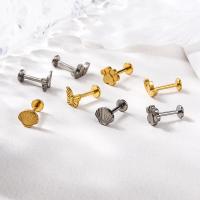 Titanium Stud Earring Set, plated, 8 pieces & for woman 