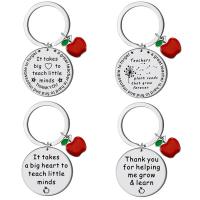 Stainless Steel Key Chain, 304 Stainless Steel, Flat Round, Unisex & with letter pattern & enamel 