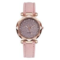 Women Wrist Watch, Zinc Alloy, with Synthetic Leather & Glass, waterproofless & Chinese movement & for woman Approx 8.86 Inch 