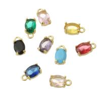 Cubic Zirconia Brass Pendants, gold color plated, fashion jewelry & DIY & with cubic zirconia Approx 3mm 