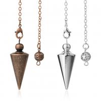 Brass Pendulum, Conical, plated, fashion jewelry & Unisex 15*38mm,8mm 