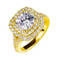 Anilo de dedo de latón, metal, Patrón Geométrico, chapado, ajustable & para mujer & con diamantes de imitación, más colores para la opción, tamaño:6-8, Vendido por UD