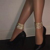 Zinc Alloy Anklet, with 2.95inch extender chain, fashion jewelry & for woman & with rhinestone 40mm Approx 8.66 Inch 