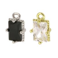 Cubic Zirconia Brass Pendants, gold color plated, fashion jewelry & DIY & with cubic zirconia 