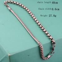 Titanium Steel Jewelry Necklace, Unisex 6mm Approx 40 cm 