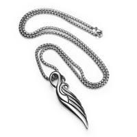 Titanium Steel Jewelry Necklace, Wing Shape, Unisex Approx 70 cm 