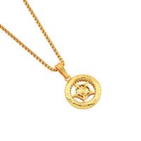 Zinc Alloy Necklace, Round, plated, Unisex & hollow Approx 70 cm 