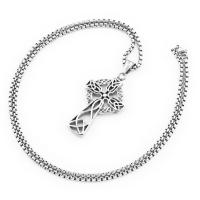 Titanium Steel Jewelry Necklace, Cross, Unisex & hollow 