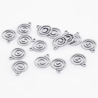 Stainless Steel Pendants, 304 Stainless Steel, Flat Round, DIY & hollow, original color 