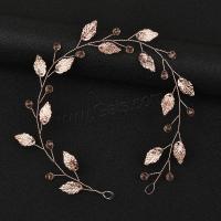Bridal Hair Wreath, Zinc Alloy, with Crystal, fashion jewelry & for woman, rose gold color 