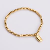 Stainless Steel Charm Bracelet, 316L Stainless Steel, 18K gold plated, fashion jewelry & for woman, golden Approx 7.48 Inch 